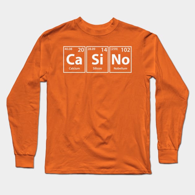 Casino (Ca-Si-No) Periodic Elements Spelling Long Sleeve T-Shirt by cerebrands